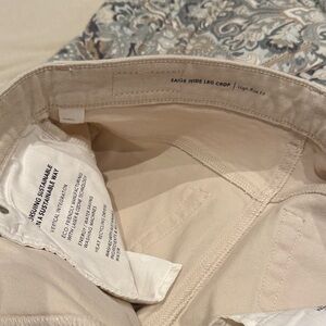 AG Adriano Goldschmied Cream Straight Leg Jeans